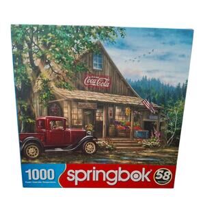 Springbok Coca Cola Old Fashioned Store Truck Forest 1000 Piece Jigsaw Puzzle